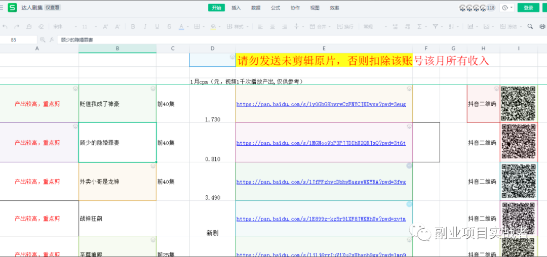 副业赚钱_短剧cps项目科普+实操教程，0成本月入2W（附推广渠道授权）_副业教程