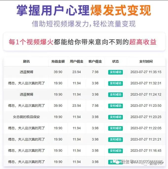 副业赚钱_【短剧分销CPS推广】短剧分发丰富的短剧素材资源、2023年躺赚项目_副业教程