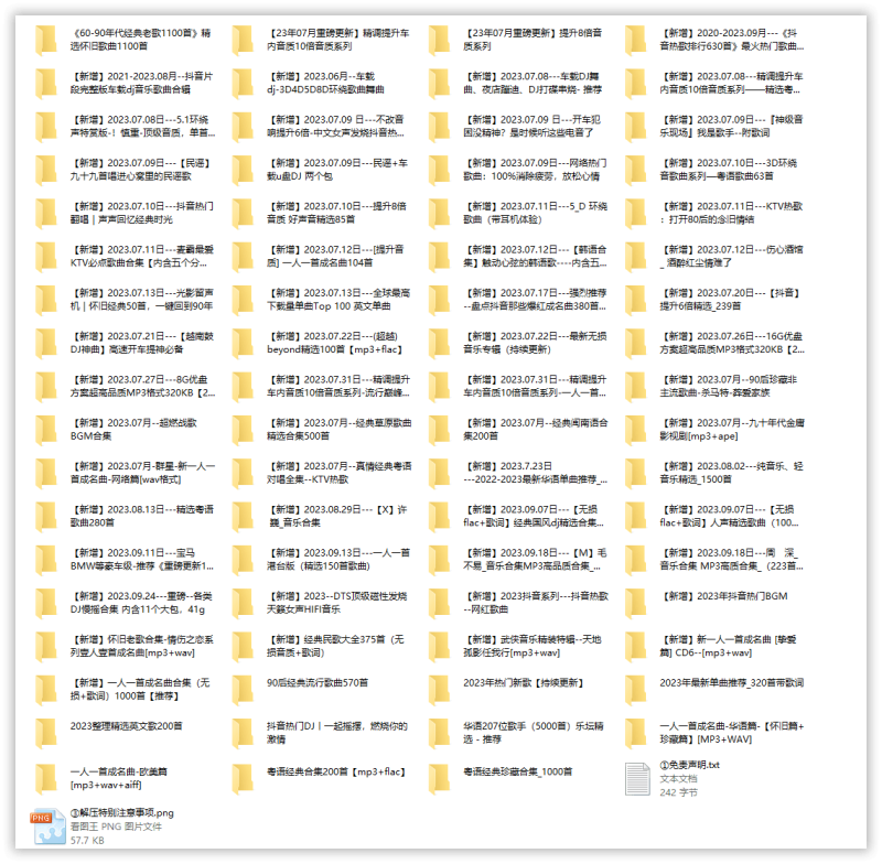 10万首·音乐歌曲全类目合集(车载·DJ·抖音·MV·榜单歌曲·经典老歌·BGM等)-咕噜噜柠檬网