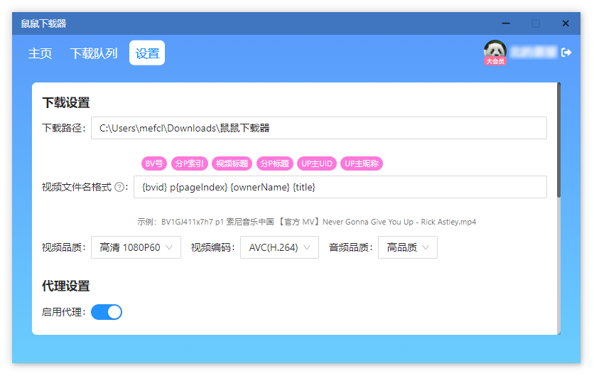 图片[3]-B站视频下载工具 鼠鼠下载器 | DoubleMouseDownloader（1.1.1）-咕噜噜柠檬网