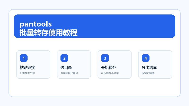 pantools 批量转存使用教程-咕噜噜柠檬网